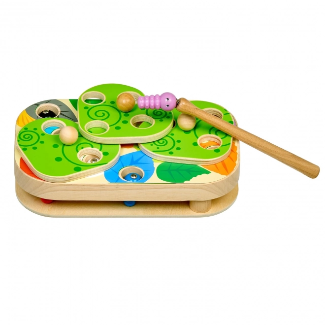 Lucy & Leo Attrape les chenilles – jeu de table en bois avec des aimants