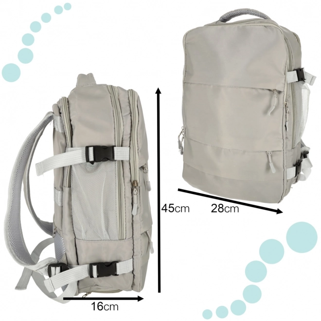 Sac à dos gris avec connexion USB résistant à l'eau