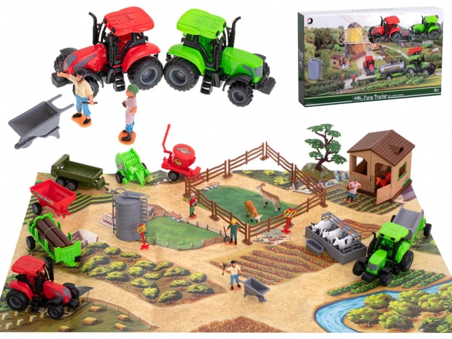 Ferme avec animaux et machines - 49 pcs