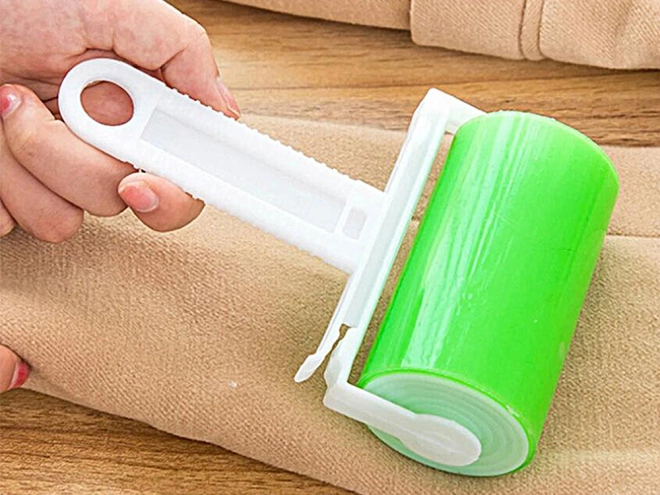 Rouleau gel ergonomique pour élimination des poils