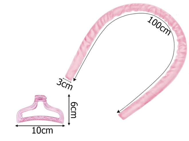 Rouleau rose sans chaleur pour ondulation des cheveux