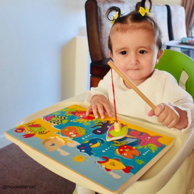 Jeu de pêche en bois