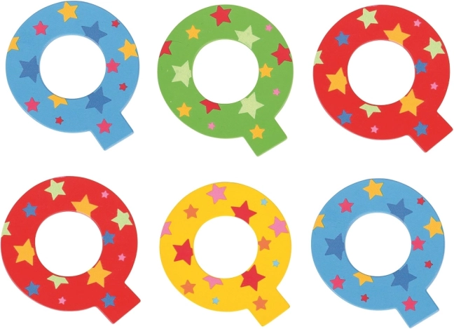 Lettre étoilée Q de Bigjigs Toys
