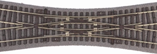 Aiguillage croisé Piko avec ballast