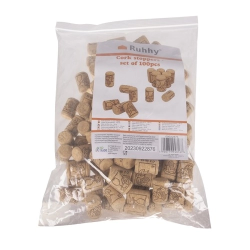 Bouchons pour bouteilles de vin - 100 pièces. Ruhhy 22876