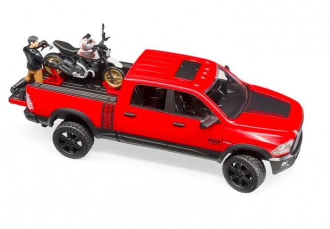 Bruder Voiture Tout-Terrain RAM avec moto