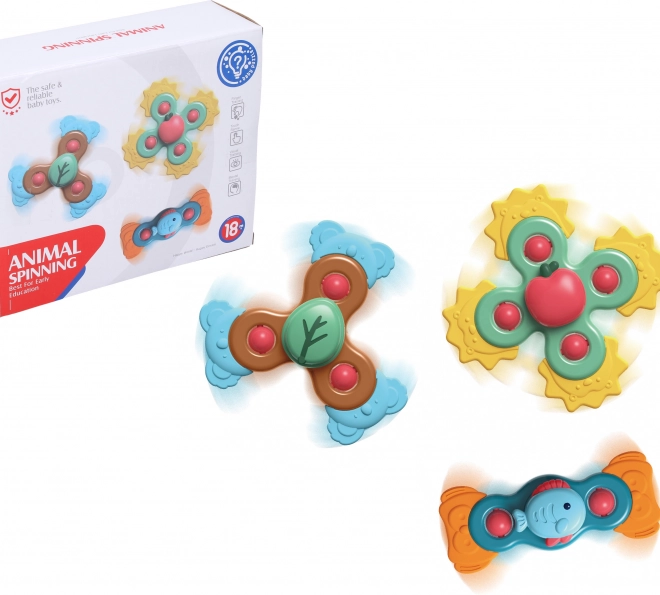 Anneaux de dentition pour bébé avec ventouse en silicone, lot de 3 pièces
