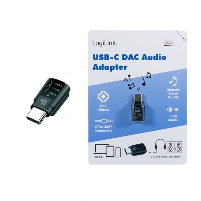 Adaptateur audio USB-C/M vers 3.5mm/F avec DAC et EQ
