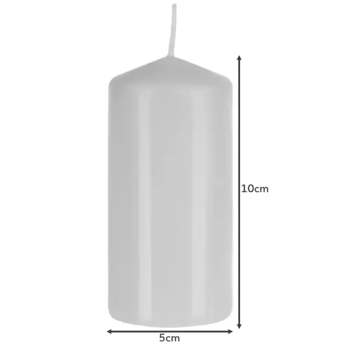 Bougie pilier blanche - ensemble de 8 pièces.