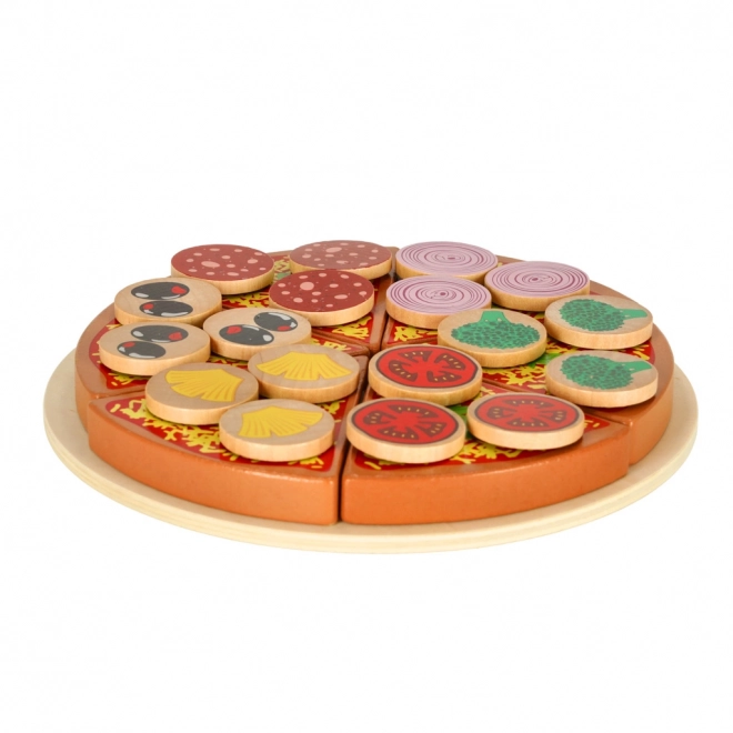 Ensemble de jeu en bois Pizza avec accessoires