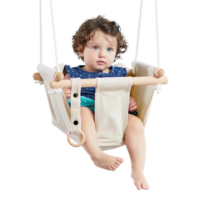 Dvůdětí Balançoire textile enfant 100% coton beige