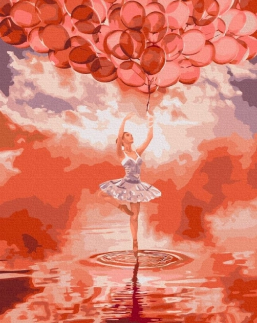 Peinture par numéros - Ballerine au coucher du soleil