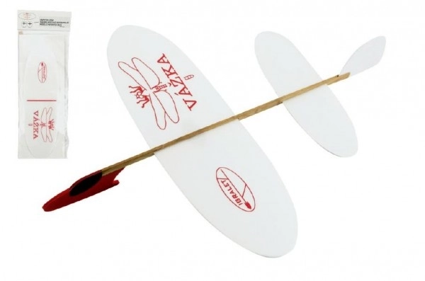 Avion Libellule modèle à lancer polystyrène/bois 39x31cm en sachet