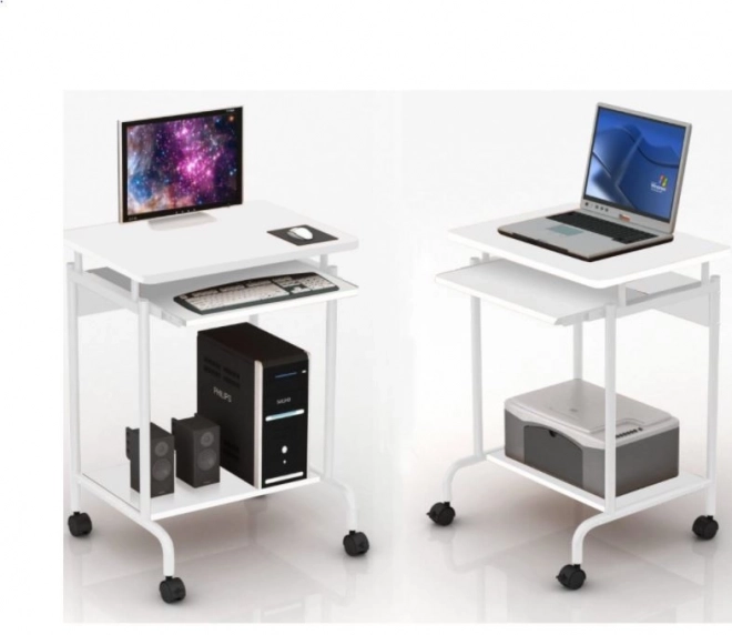 Table d'ordinateur blanche