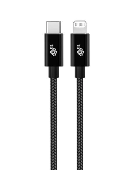 Câble Lightning MFi - USB C noir 1m