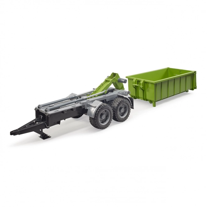 Bruder Voiture verte avec conteneur basculant échelle : 1:16