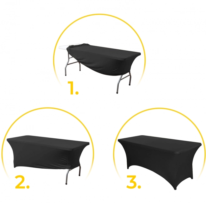 Housse élastique universelle pour table de catering 180 cm noir MultiGarden