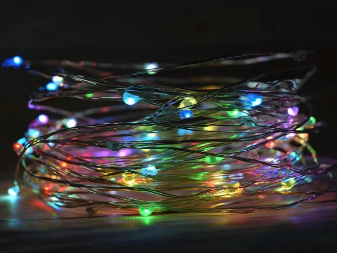 Guirlandes lumineuses LED multicolores de Noël avec piles 10m