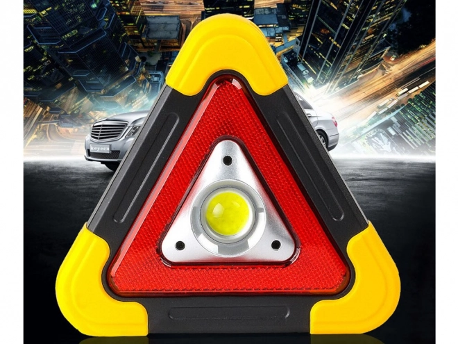 Triangle d'avertissement avec lampe LED et powerbank