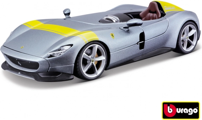 Ferrari Monza SP1 modèle métallique argent/bleu 1:24