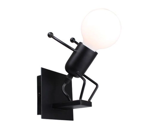 Lampe murale Loft noire