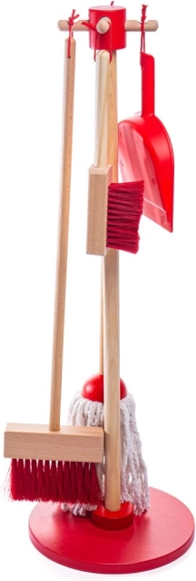 Bigjigs Toys set de ménage pour enfants – rouge