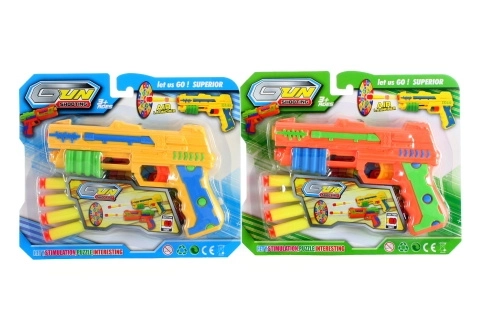 Pistolet en plastique avec balles en mousse