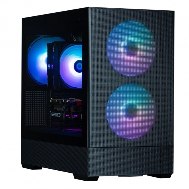Boîtier P30 Air mATX Mini Tour avec ventilateurs ARGB noir