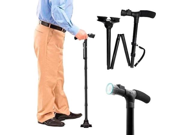 Canne pliante avec lumière LED