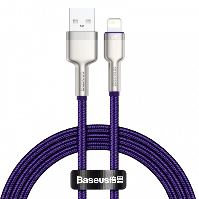 Baseus Cafule câble tressé USB–Lightning 1 m, 2,4 A, violet