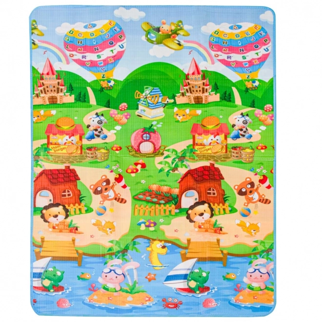 Tapis de jeu en mousse éducatif double face 180x120 cm