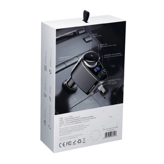 Émetteur MP3 Bluetooth pour voiture Baseus noir