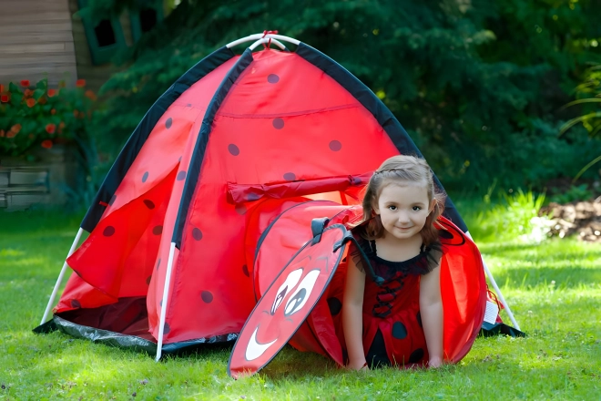 Tente coccinelle avec tunnel