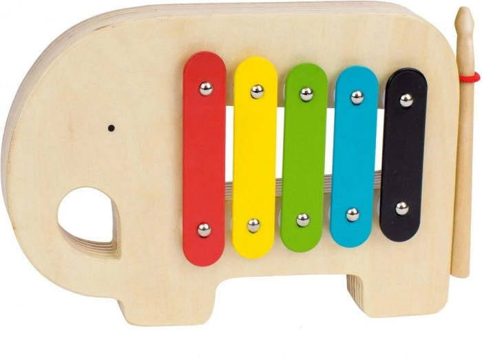 Design éléphant ludique et tons arc-en-ciel