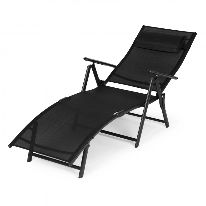 Transat pliant de jardin, dossier réglable, structure en acier. ModernHome