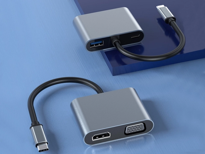 Adaptateur USB-C HDMI 4K VGA Hub avec Power Delivery