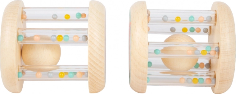 Amusement visible : perles colorées dans des tubes transparents