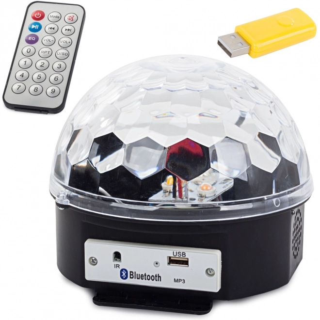 Boule disco LED USB MP3 projecteur avec Bluetooth et laser