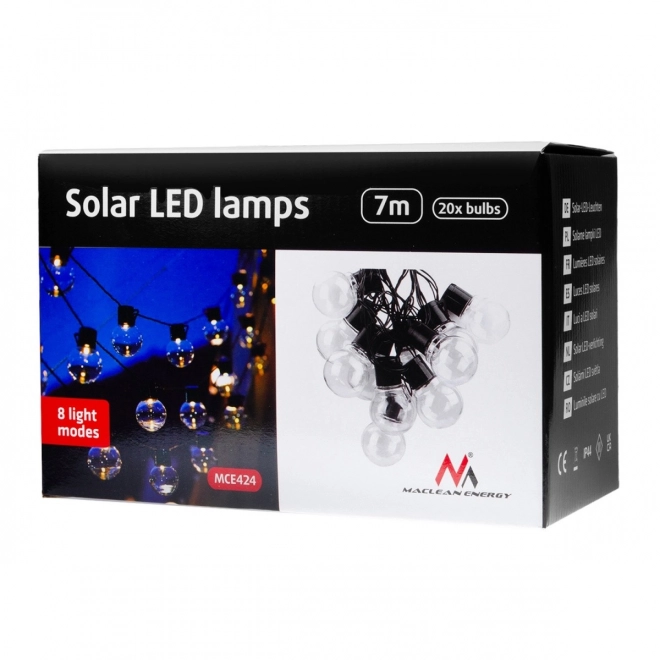 Guirlande solaire de jardin 2en1 LED MCE424 7m boule
