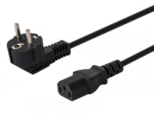Câble d'alimentation Schuko IEC C13 angulaire 1,8m