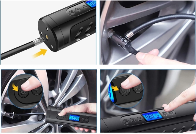 Pompe à compresseur portable à batterie avec écran LCD