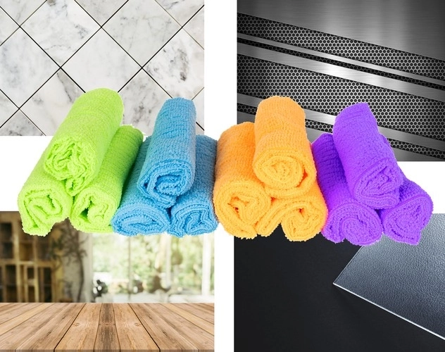 Chiffons en microfibre - ensemble de 12 pièces