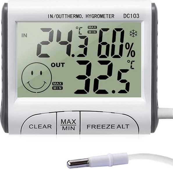 Mémoire MAX/MIN et sélection °C/°F