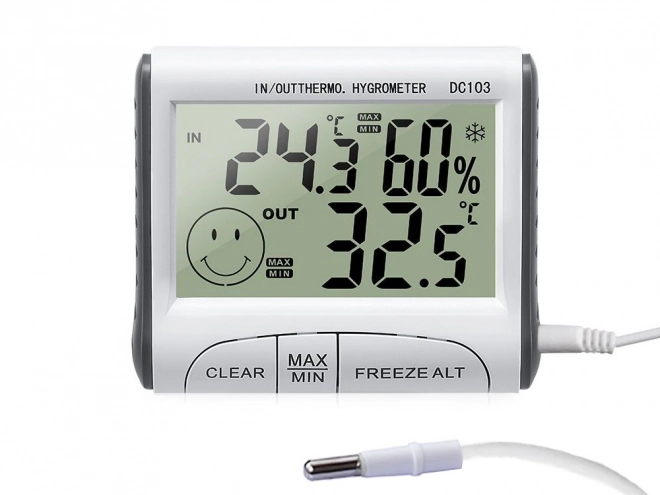 Station météorologique avec thermomètre, hygromètre et capteur