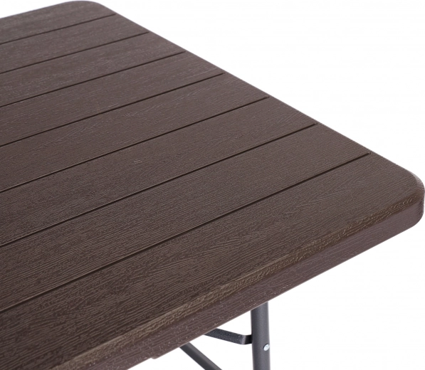 Plateau HDPE résistant avec décor bois