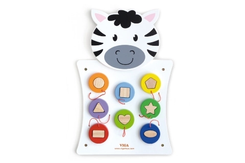 Jeu mural en bois - couleurs et formes