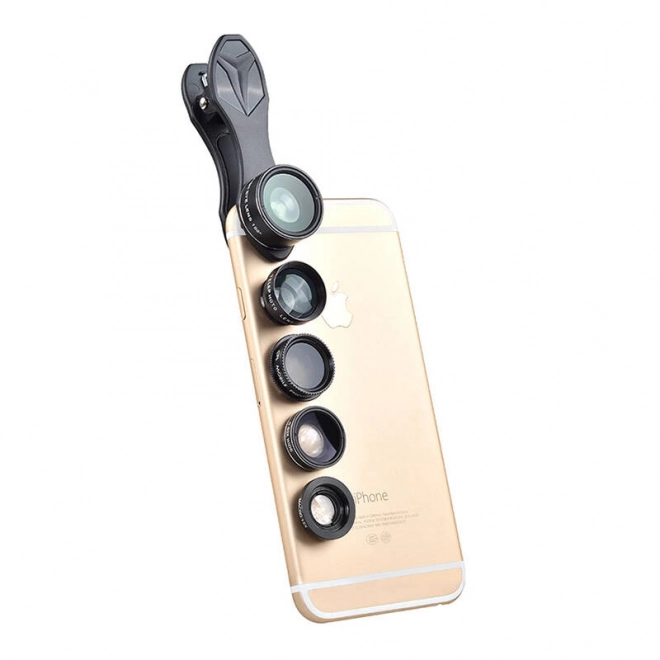 Ensemble d'objectifs mobiles Apexel 5 en 1 universel noir