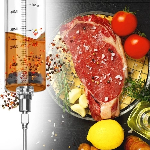 Injecteur pour marinades + 3 aiguilles Ruhhy 23055