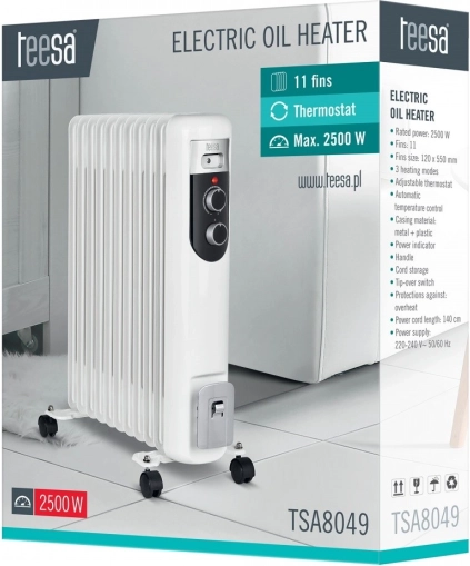 Radiateur à huile 2500 W (11 ailettes)