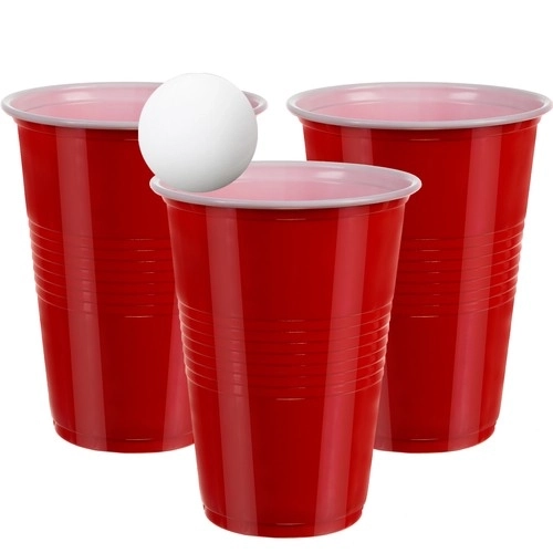 Jeu de Beer Pong - 50 gobelets rouges 21232
